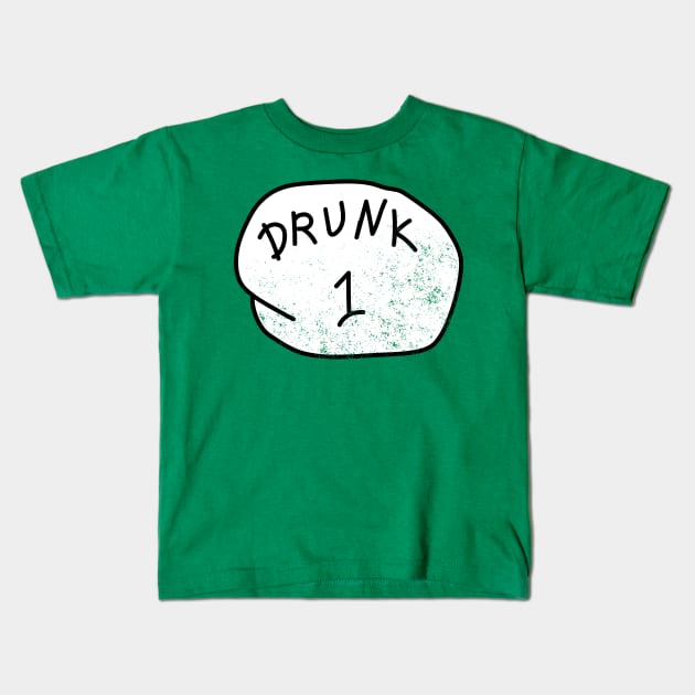 Drunk 1 Shamrock Saint Paddy irish Gift Kids T-Shirt by biNutz